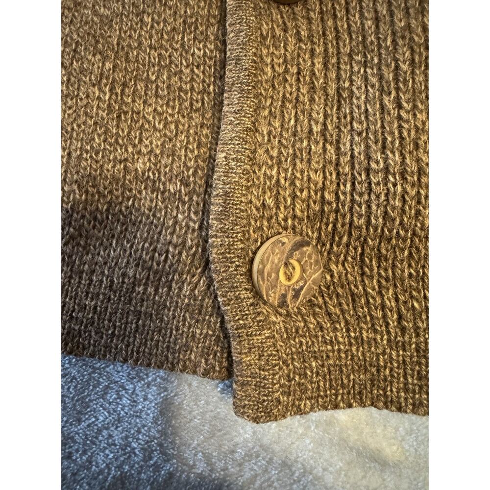 Meister Men's 100% New Pure Wool Cardigan Brown Austria Sweater LARGE Chest 44" - Picture 3 of 8